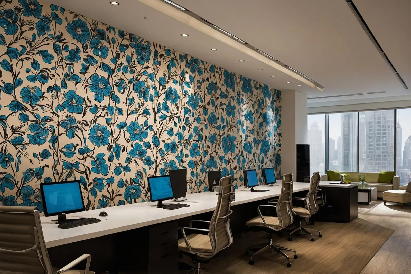 Achieve a professional look in your co-working space with wallpaper