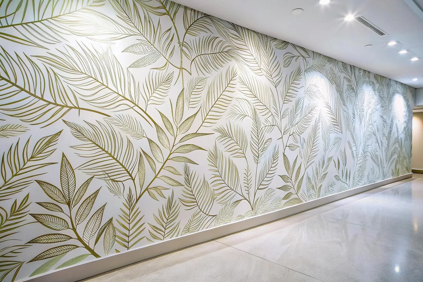Enhance your gallery space with contemporary wallpaper installations