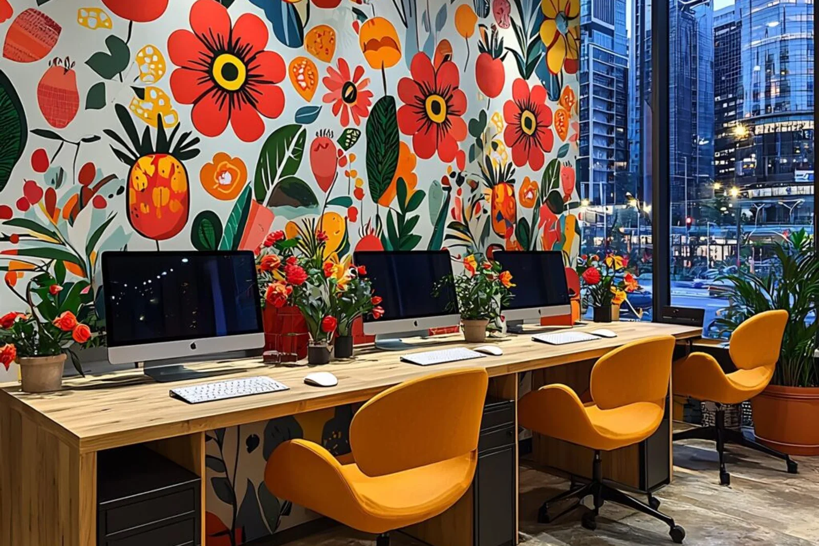 Dynamic Corporate Working Floor Minimalist Cubicle Abstract Wallpaper Fostering Productive 1359730 1452