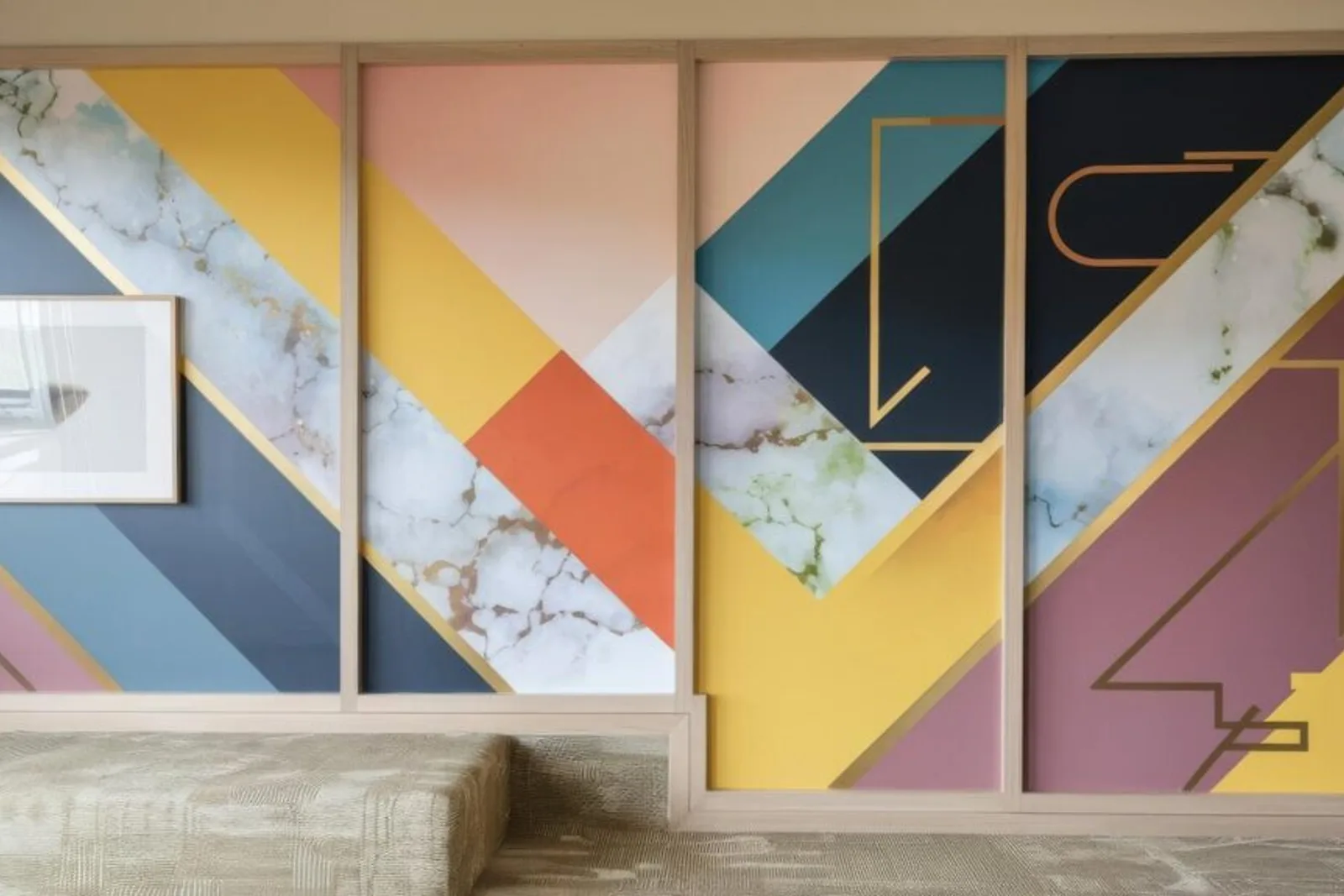 Fashion Modern Art Wall Abstract Geometry Marble Murals Carpet Hang Picture 1356022 256