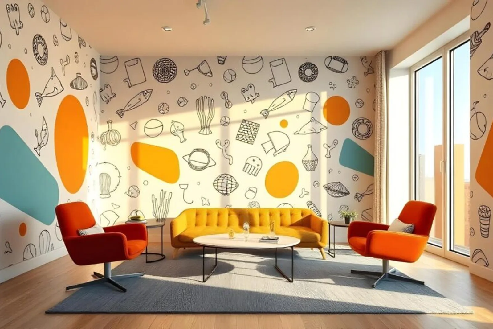 Room With Wall Colorful Art Word Coffee Wall 651412 92411