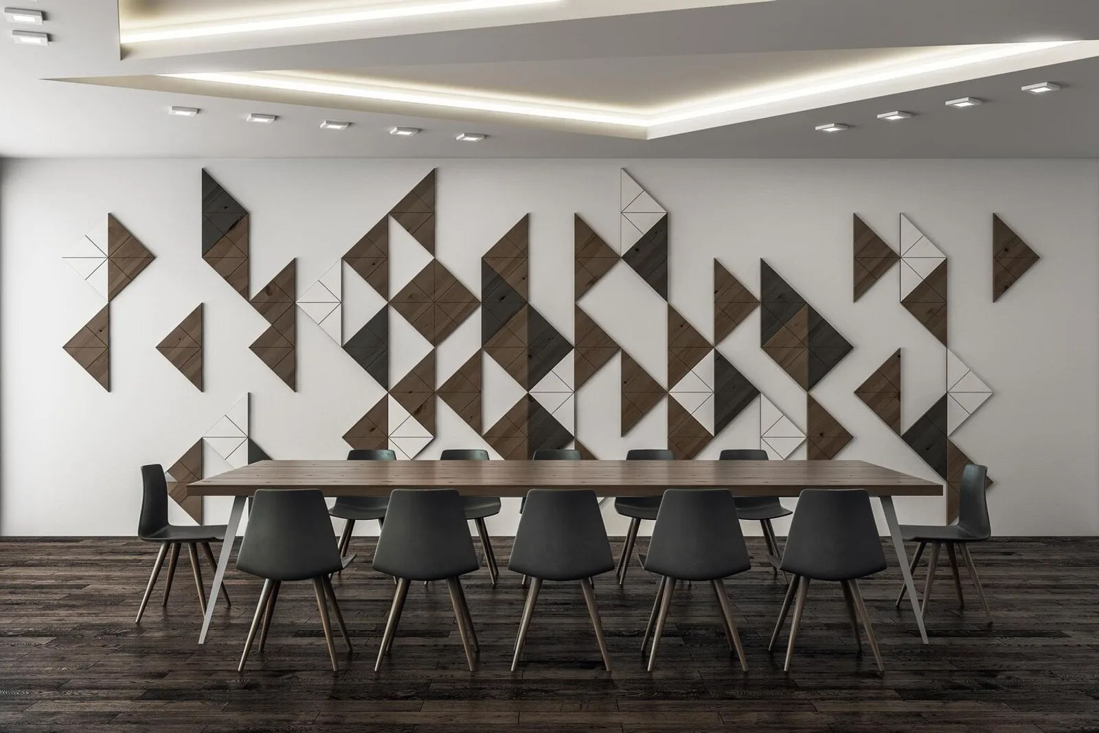 Transform your conference room with sophisticated wallpaper patterns
