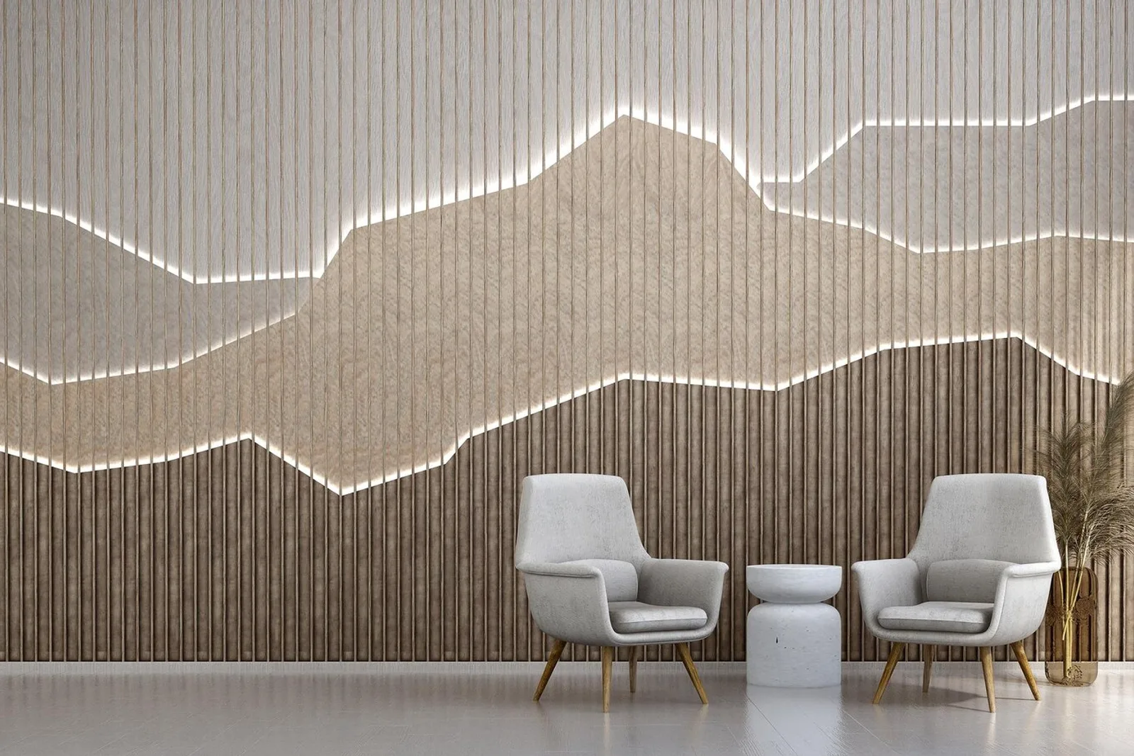 Upgrade your waiting room with calming wallpaper designs
