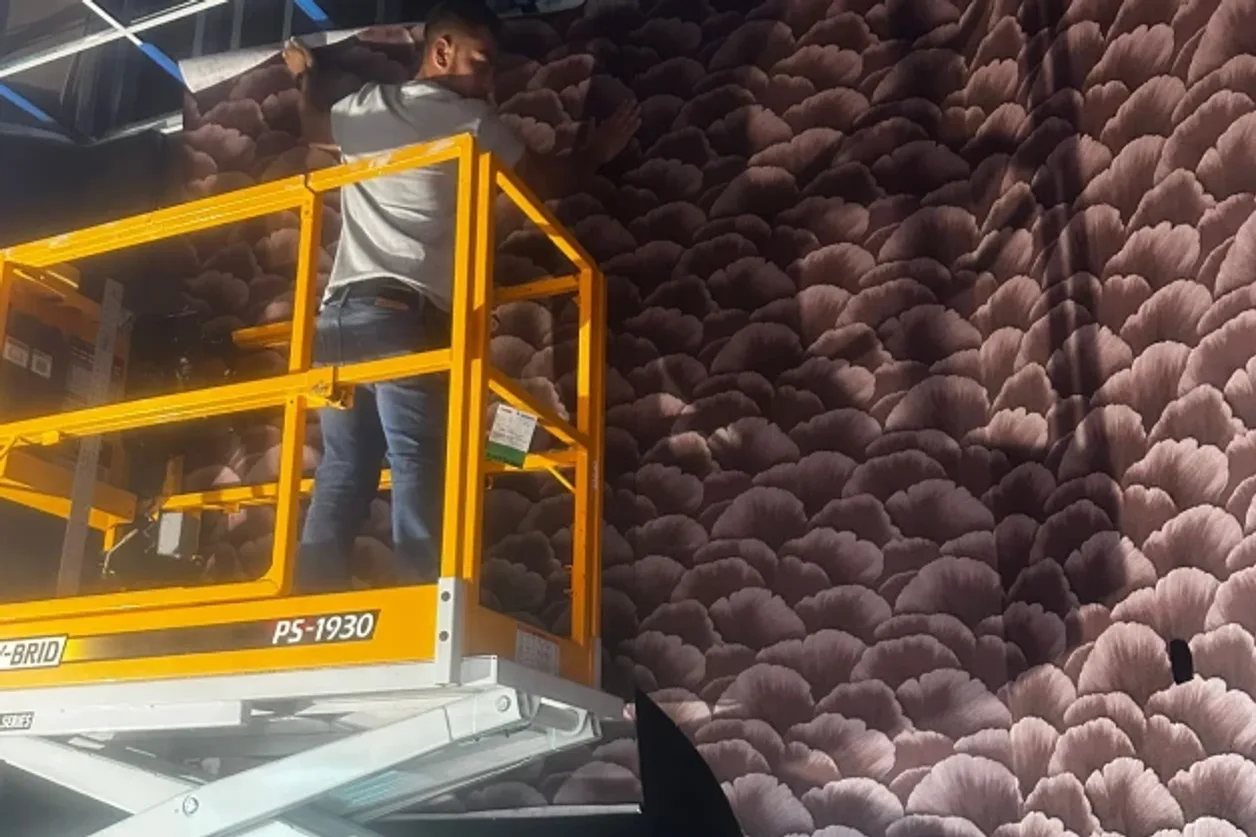 Retail store feature wallpaper installation by RCP Wallpaper