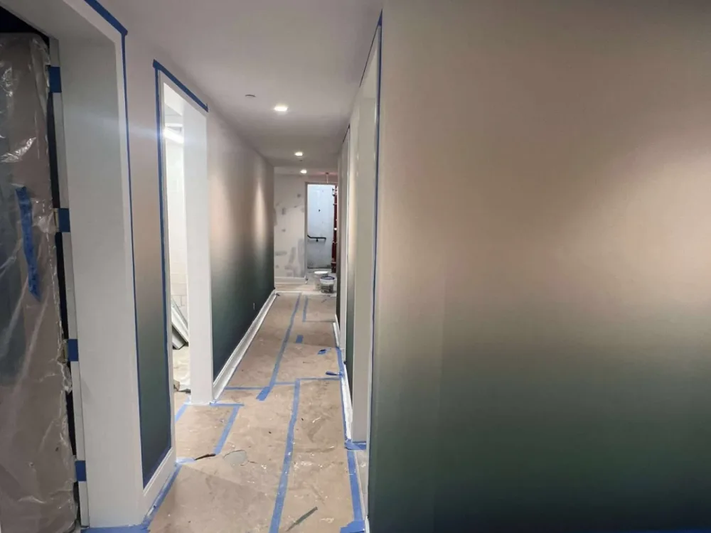 Commercial wallpaper installation project by RCP Wallpaper