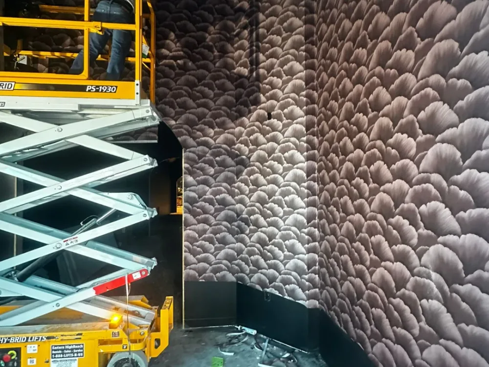 Commercial wallpaper installation project by RCP Wallpaper