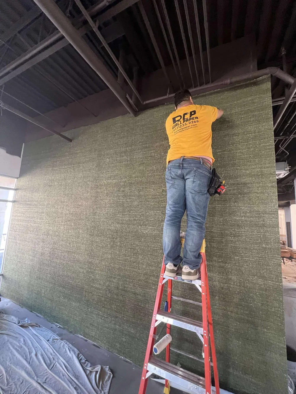 Commercial wallpaper installation in New Jersey