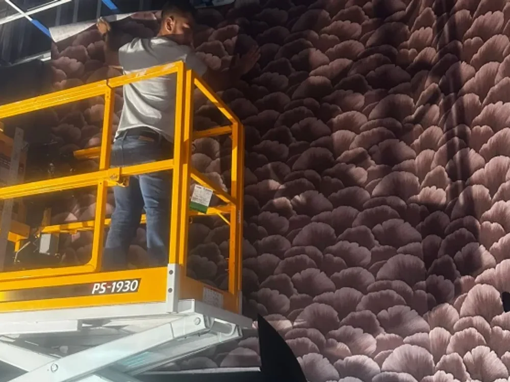 Retail wallpaper installation in New York