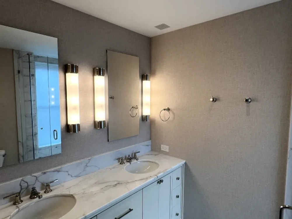 Bathroom wallpaper installation in New Jersey