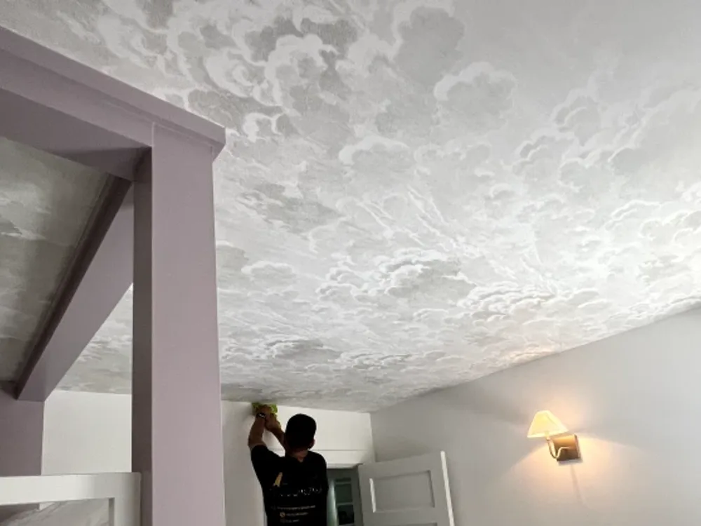 Residential wallpaper installation project by RCP Wallpaper