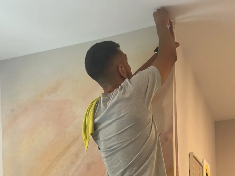 Residential wallpaper installation project by RCP Wallpaper
