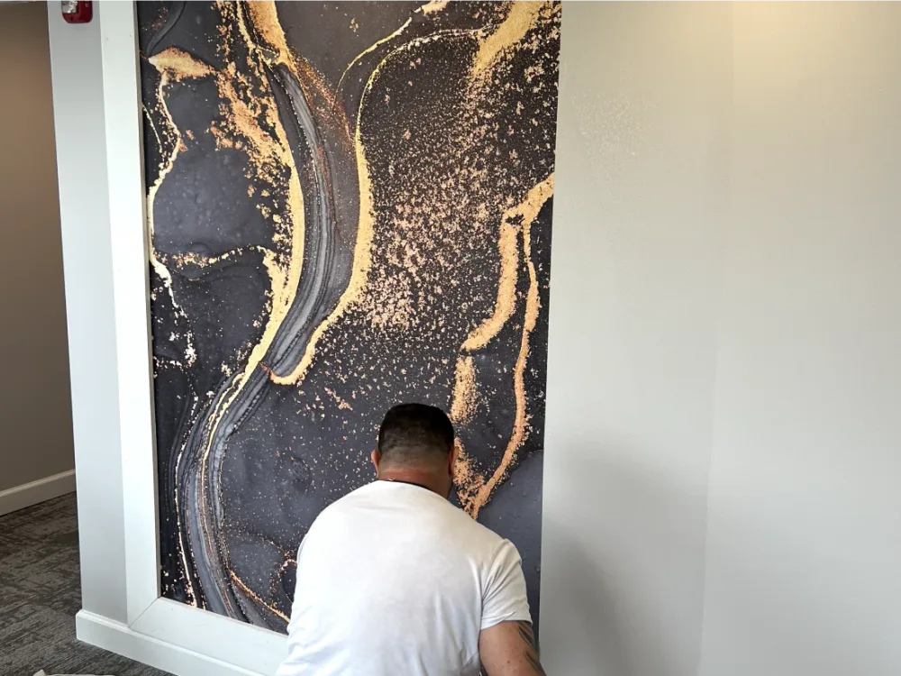 Residential wallpaper installation project by RCP Wallpaper