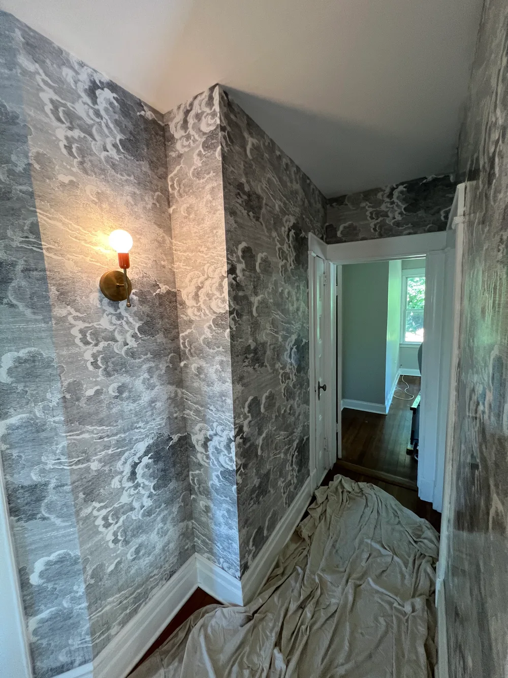 Residential wallpaper installation project by RCP Wallpaper