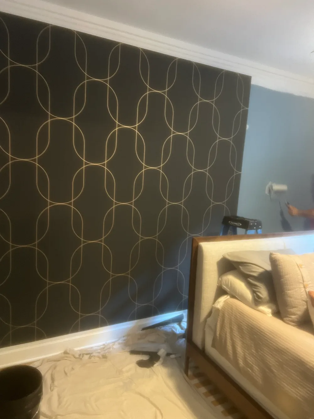 Residential wallpaper installation project by RCP Wallpaper