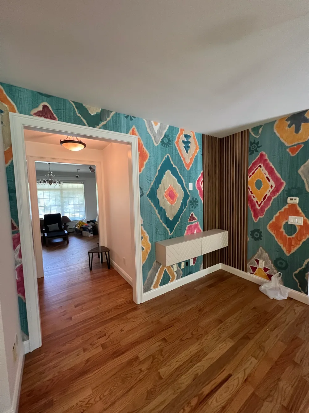 Residential wallpaper installation project by RCP Wallpaper