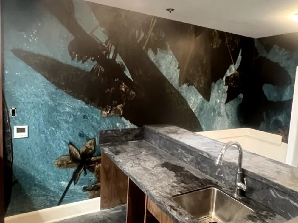 Residential wallpaper installation project by RCP Wallpaper